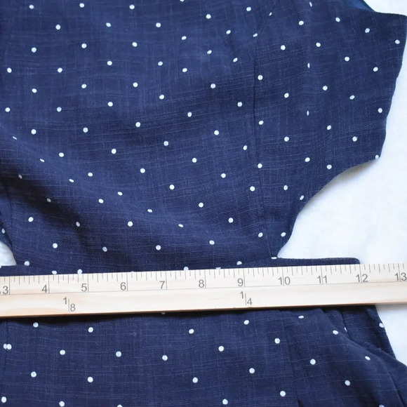 Princess Polly Polka Dot Romper Sz 8 Wide Leg Ankle Jumpsuit Gaucho Minimalist - Picture 11 of 16